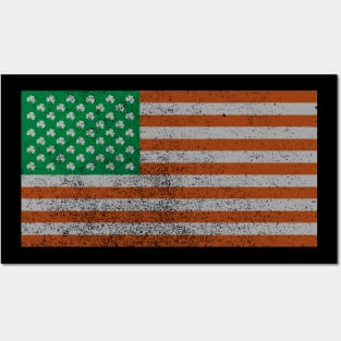 Irish American Flag (faded) Posters and Art